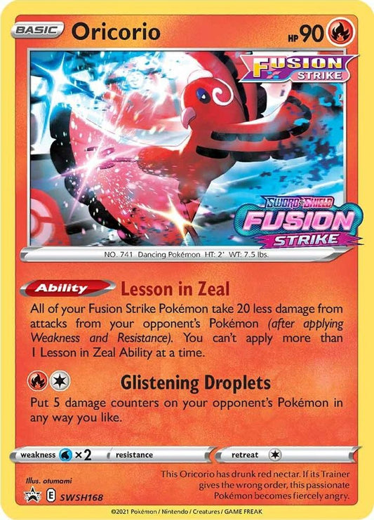 Oricorio (Prerelease) SWSH168  - Holofoil SWSH Sword & Shield Promo Cards - Promo