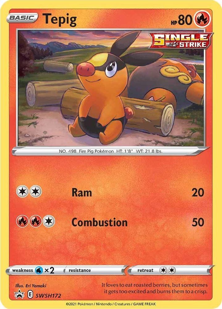 Tepig SWSH172  - Holofoil SWSH Sword & Shield Promo Cards - Promo