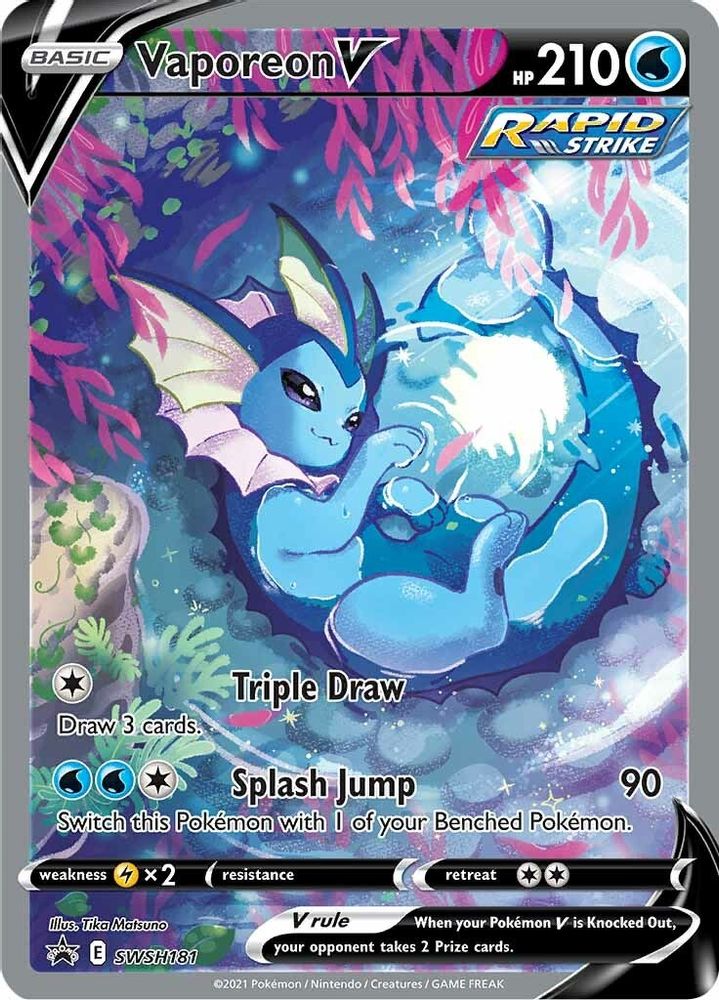Vaporeon V SWSH181  - Holofoil SWSH Sword & Shield Promo Cards - Promo