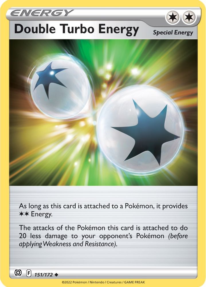 Double Turbo Energy 151  - Reverse Holofoil SWSH09 Brilliant Stars - Uncommon