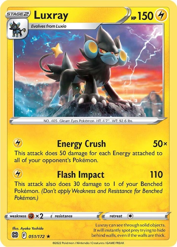Luxray 051  SWSH09 Brilliant Stars - Rare