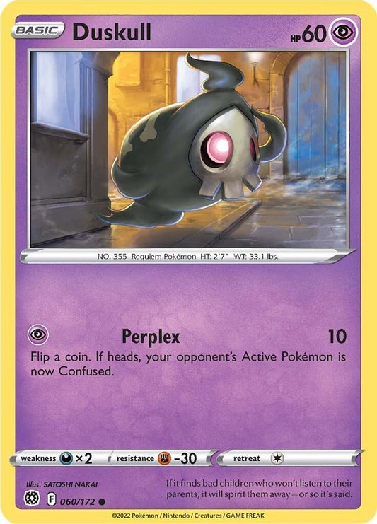 Duskull 060  - Reverse Holofoil SWSH09 Brilliant Stars - Common