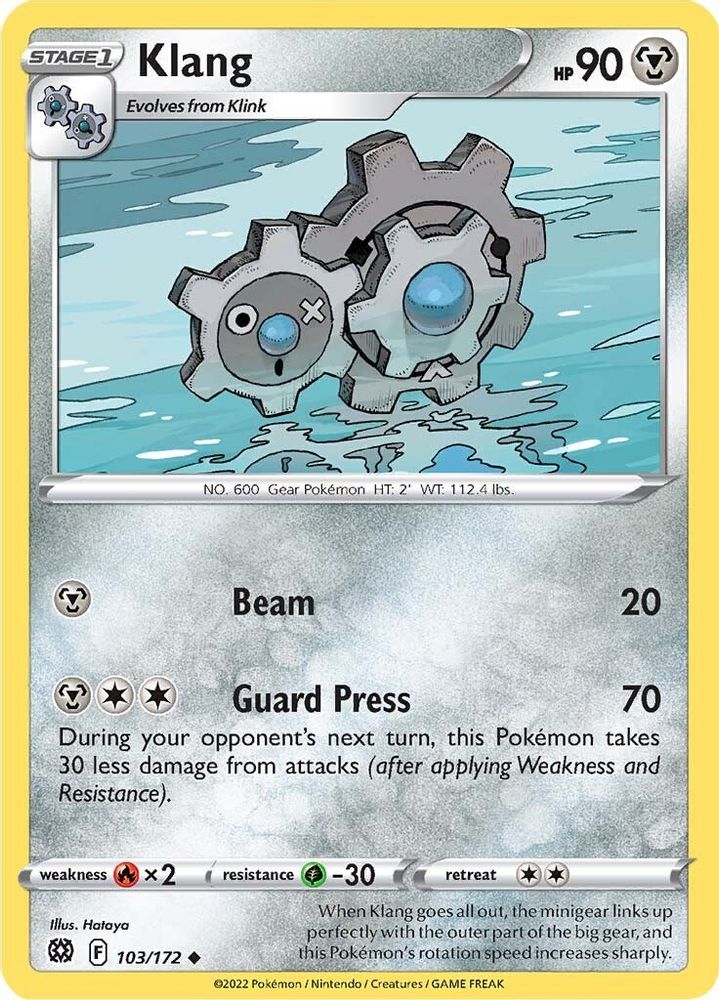 Klang 103  - Reverse Holofoil SWSH09 Brilliant Stars - Uncommon