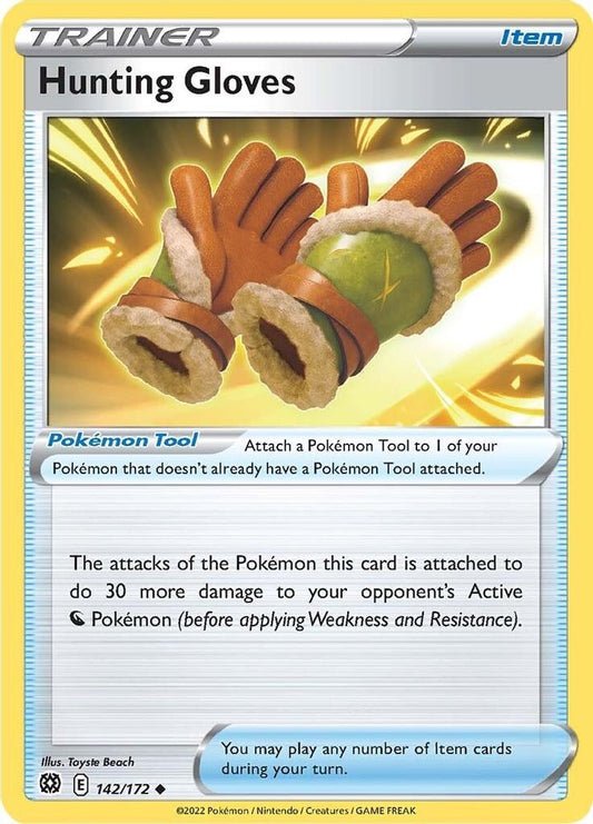 Hunting Gloves 142  - Reverse Holofoil SWSH09 Brilliant Stars - Uncommon