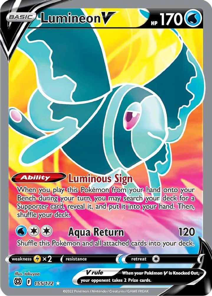 Lumineon V (Full Art) 155  - Holofoil SWSH09 Brilliant Stars - Ultra Rare