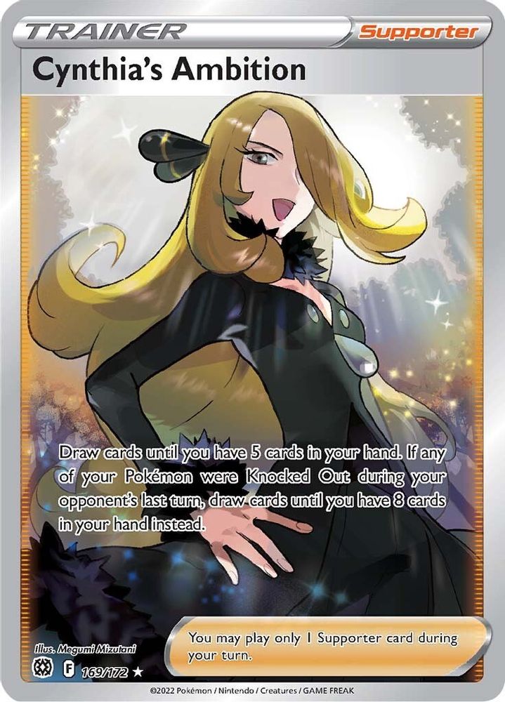 Cynthia's Ambition (Full Art) 169  - Holofoil SWSH09 Brilliant Stars - Ultra Rare