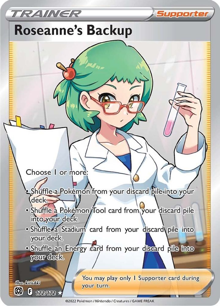 Roseanne's Backup (Full Art) 172  - Holofoil SWSH09 Brilliant Stars - Ultra Rare
