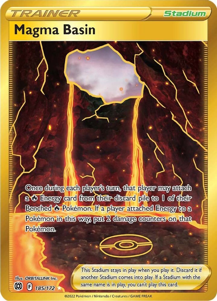 Magma Basin (Secret) 185  - Holofoil SWSH09 Brilliant Stars - Secret Rare