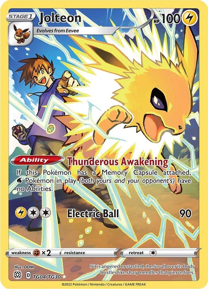 Jolteon TG04  - Holofoil SWSH09 Brilliant Stars Trainer Gallery - Ultra Rare