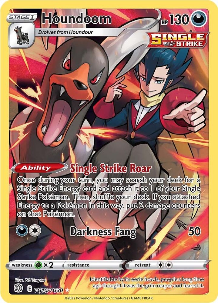 Houndoom TG10  - Holofoil SWSH09 Brilliant Stars Trainer Gallery - Ultra Rare