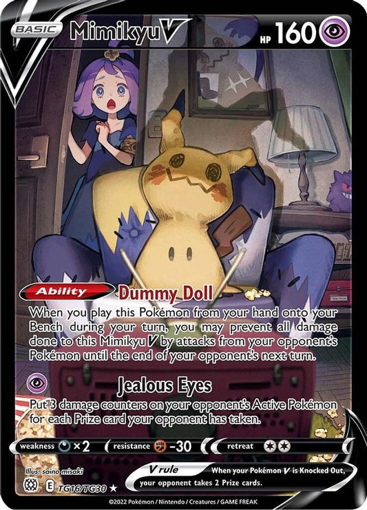 Mimikyu V TG16  - Holofoil SWSH09 Brilliant Stars Trainer Gallery - Ultra Rare