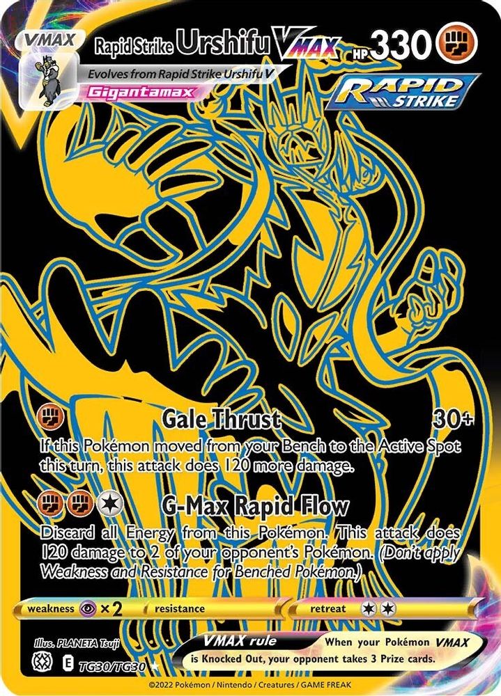Rapid Strike Urshifu VMAX (Secret) TG30  - Holofoil SWSH09 Brilliant Stars Trainer Gallery - Ultra Rare