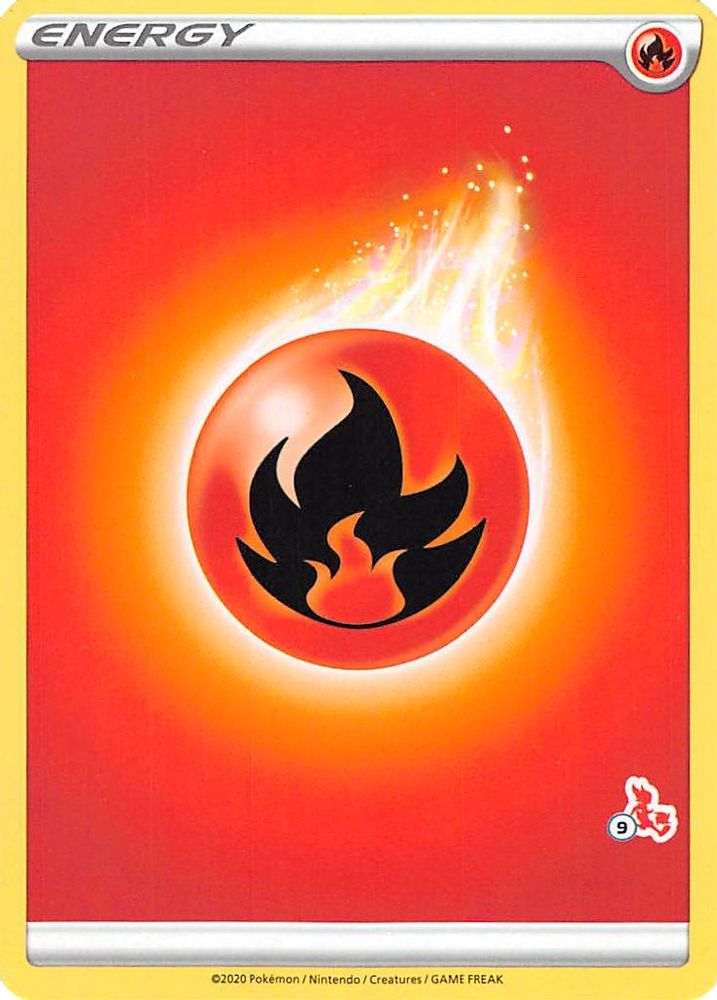 Fire Energy (#9 Cinderace Stamped)  Battle Academy 2022 - Promo