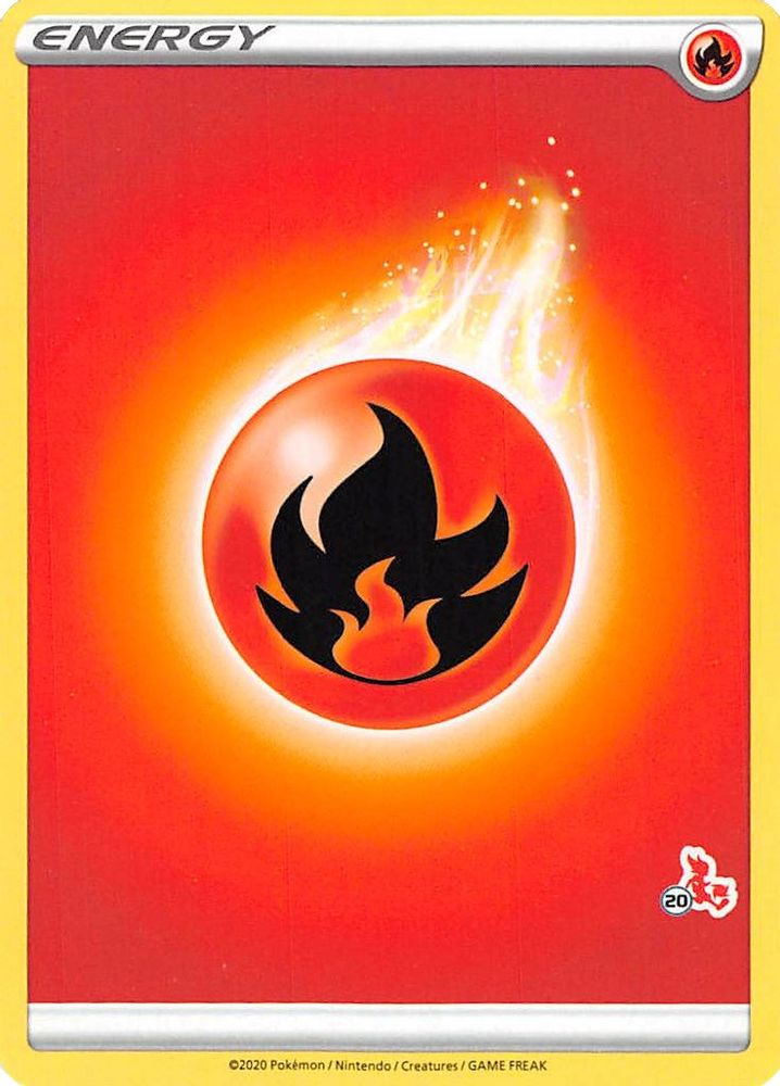 Fire Energy (#20 Cinderace Stamped)  Battle Academy 2022 - Promo
