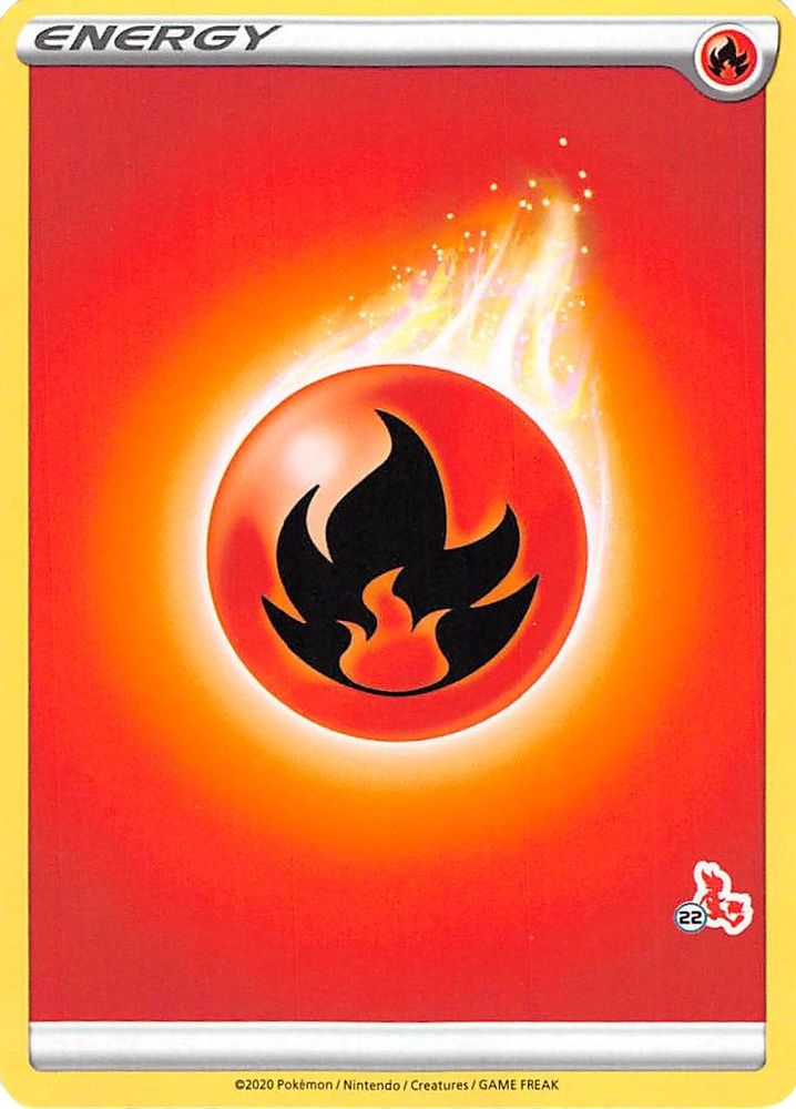 Fire Energy (#22 Cinderace Stamped)  Battle Academy 2022 - Promo