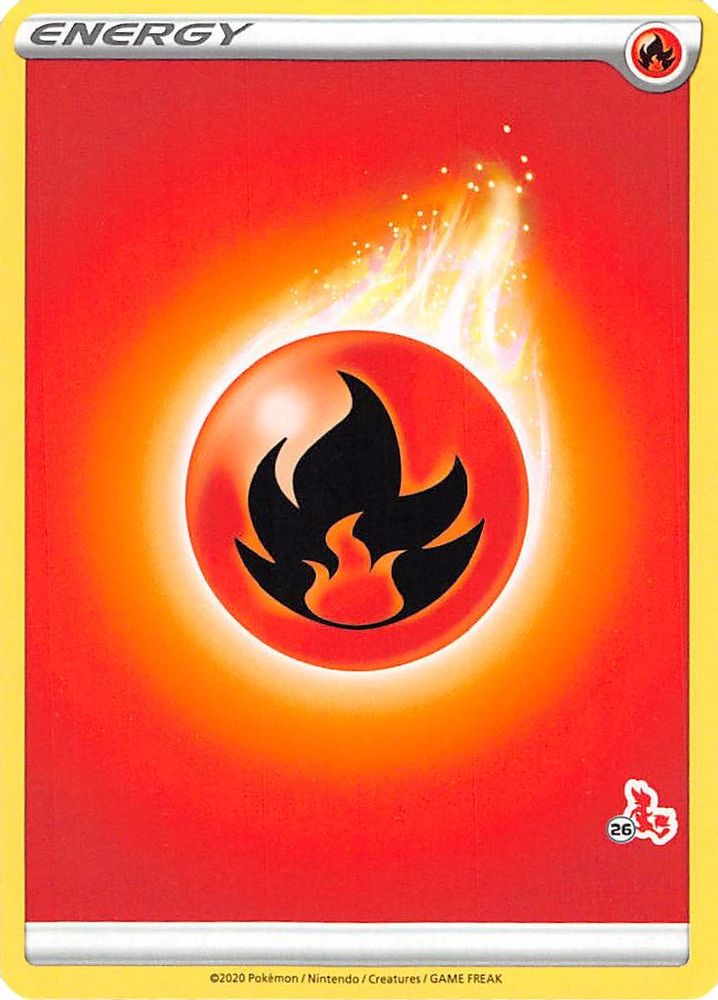 Fire Energy (#26 Cinderace Stamped)  Battle Academy 2022 - Promo