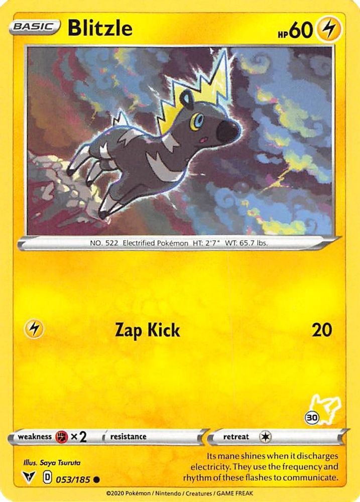 Blitzle - 053/185 (#30 Pikachu Stamped)/185  Battle Academy 2022 - Promo