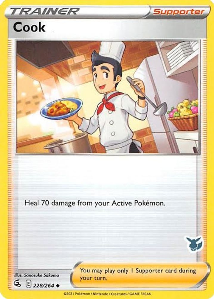 Cook - 228/264 (Eevee Stamped)/264  Battle Academy 2022 - Promo