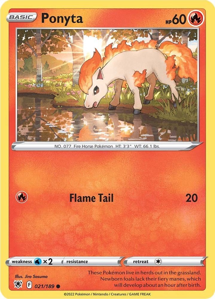 Ponyta 021  - Reverse Holofoil SWSH10 Astral Radiance - Common