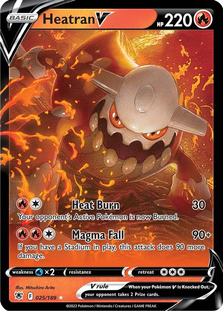 Heatran V 025  - Holofoil SWSH10 Astral Radiance - Ultra Rare