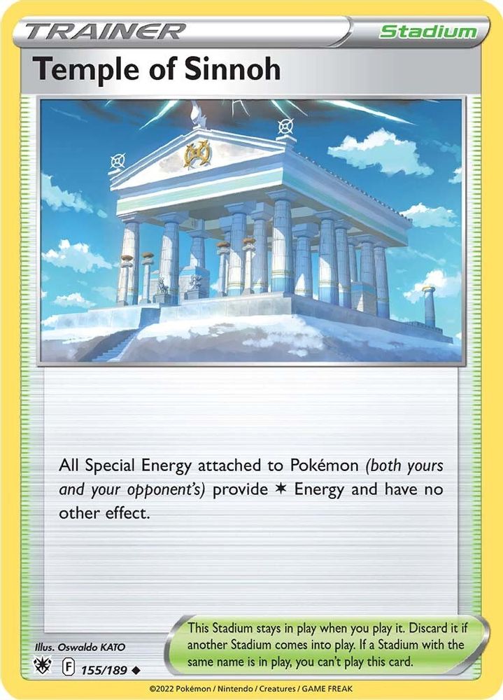 Temple of Sinnoh 155  - Reverse Holofoil SWSH10 Astral Radiance - Uncommon