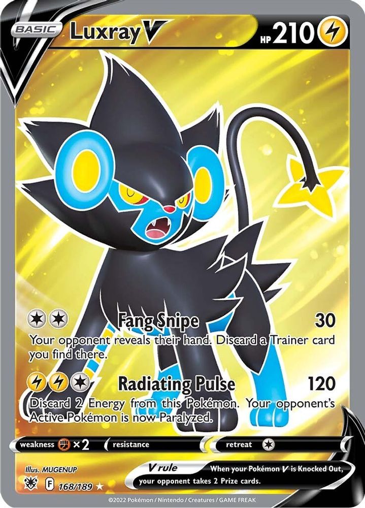 Luxray V (Full Art) 168  - Holofoil SWSH10 Astral Radiance - Ultra Rare