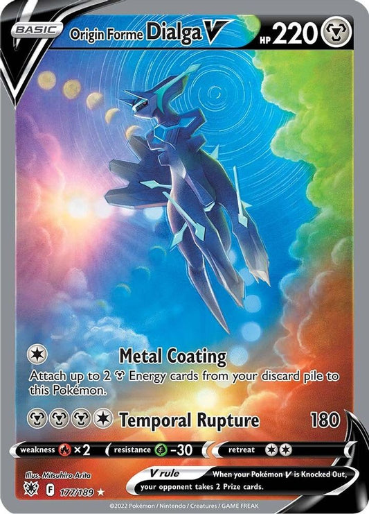 Origin Forme Dialga V (Alternate Full Art) 177  - Holofoil SWSH10 Astral Radiance - Ultra Rare