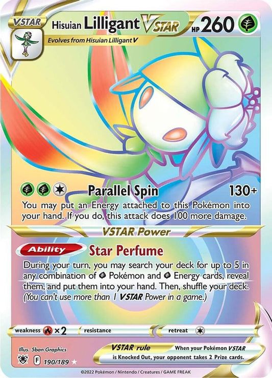 Hisuian Lilligant VSTAR (Secret) 190  - Holofoil SWSH10 Astral Radiance - Secret Rare