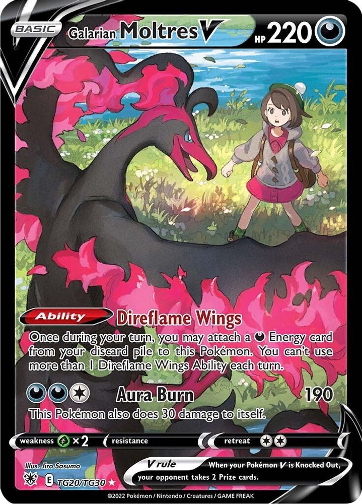 Galarian Moltres V TG20  - Holofoil SWSH10 Astral Radiance Trainer Gallery - Ultra Rare