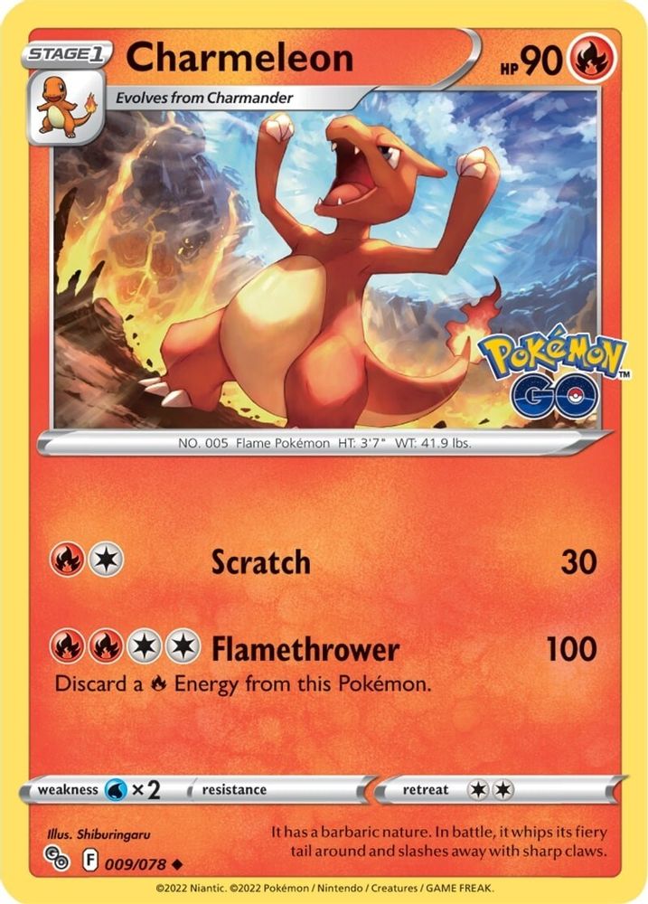 Charmeleon 009  Pokemon GO - Uncommon
