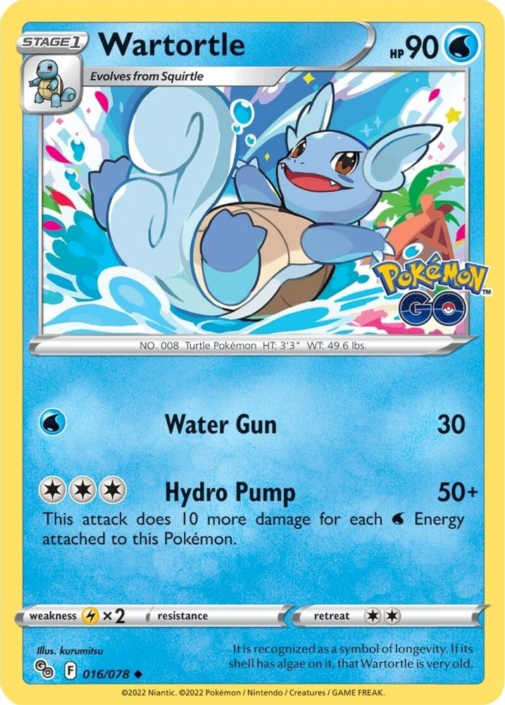 Wartortle 016  Pokemon GO - Uncommon