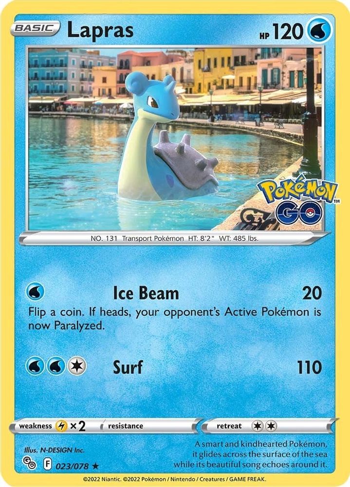 Lapras 023  - Reverse Holofoil Pokemon GO - Holo Rare