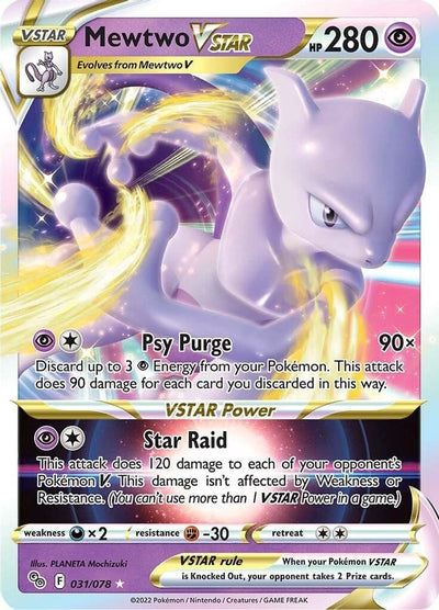 Mewtwo VSTAR 031 - Holofoil Pokemon GO - Ultra Rare