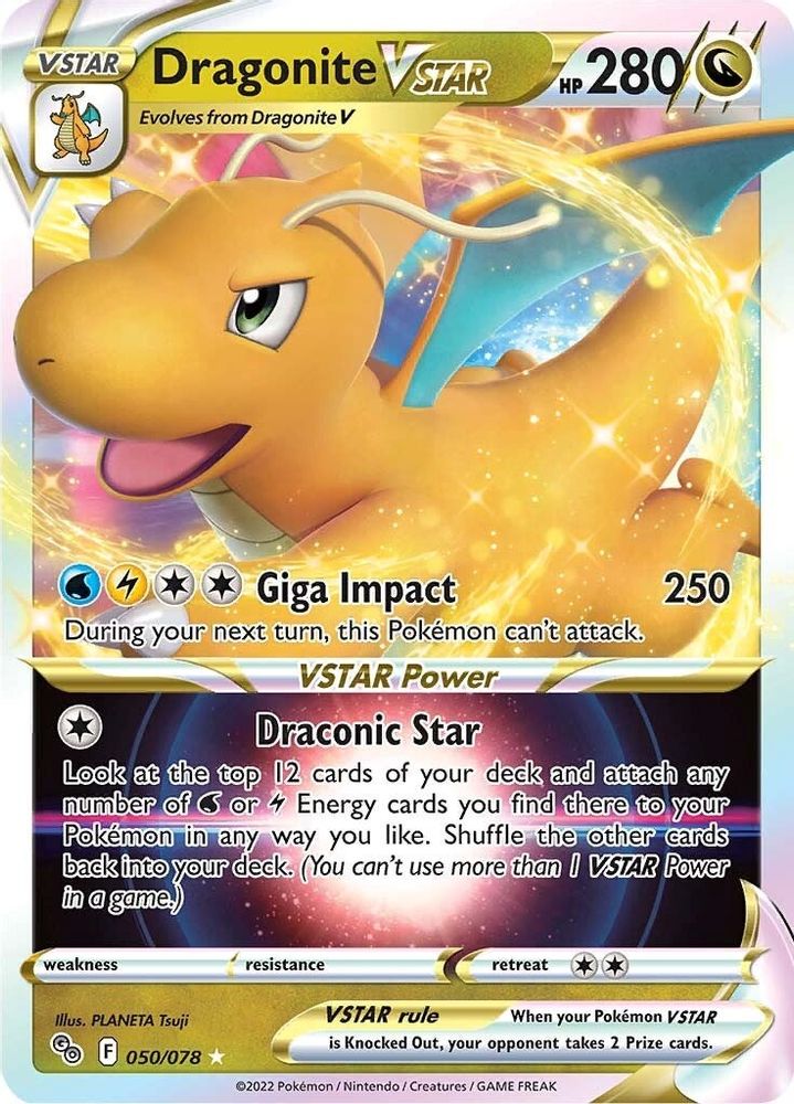 Dragonite VSTAR 050  - Holofoil Pokemon GO - Ultra Rare