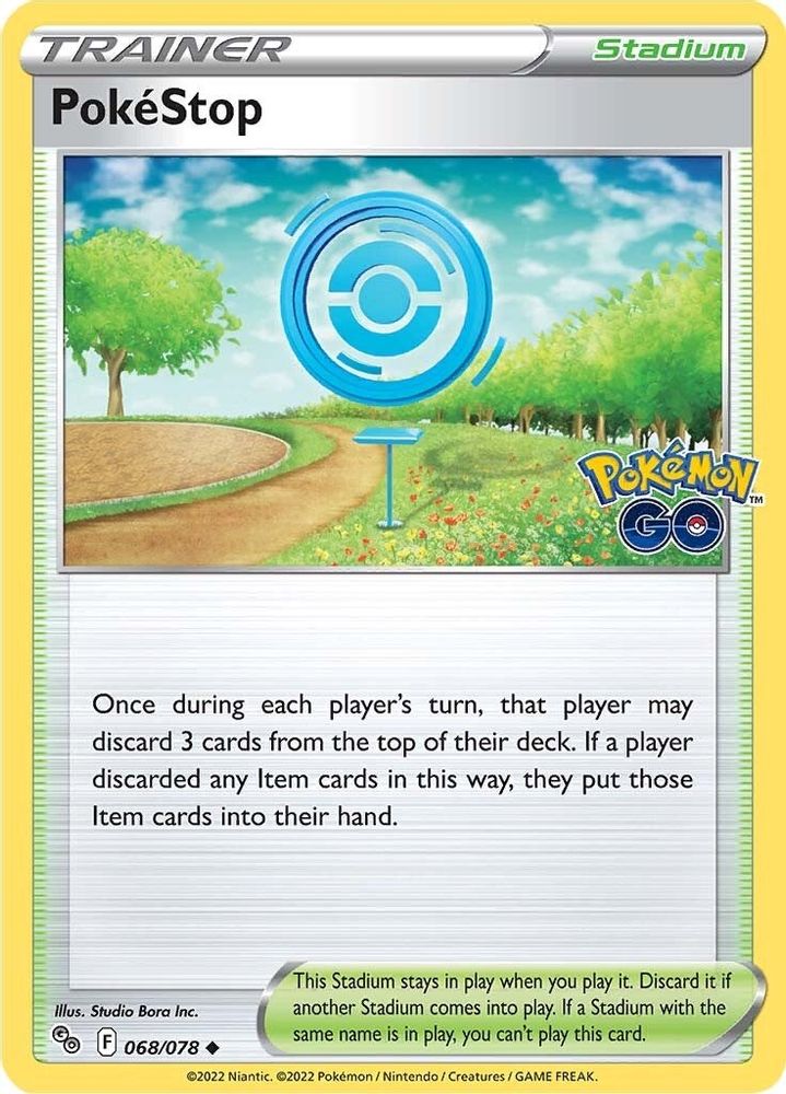 PokeStop 068  - Reverse Holofoil Pokemon GO - Uncommon