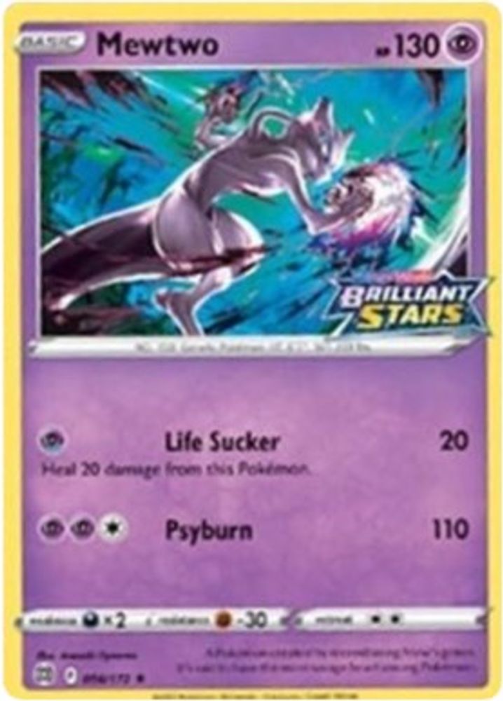 Mewtwo (Brilliant Stars Stamped) 056/172  - Holofoil Miscellaneous Cards & Products - Promo