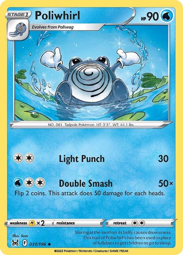 Poliwhirl 031  - Reverse Holofoil SWSH11 Lost Origin - Uncommon
