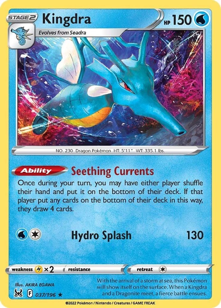 Kingdra 037  - Reverse Holofoil SWSH11 Lost Origin - Holo Rare