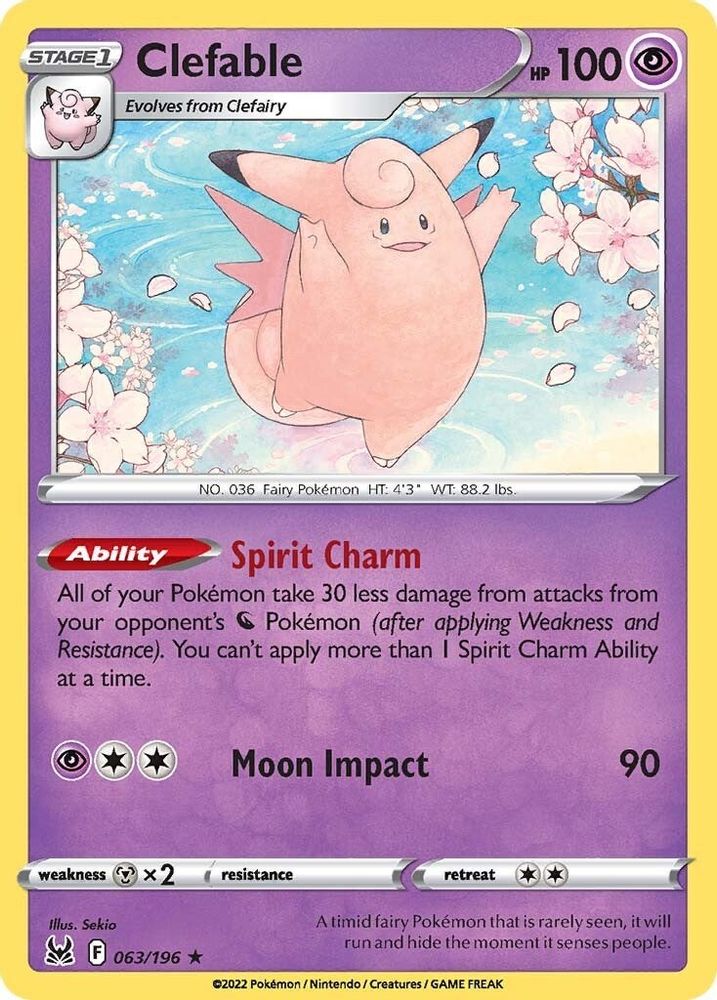 Clefable 063  SWSH11 Lost Origin - Rare