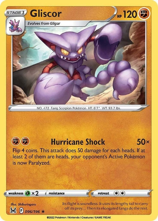 Gliscor 096  - Reverse Holofoil SWSH11 Lost Origin - Rare