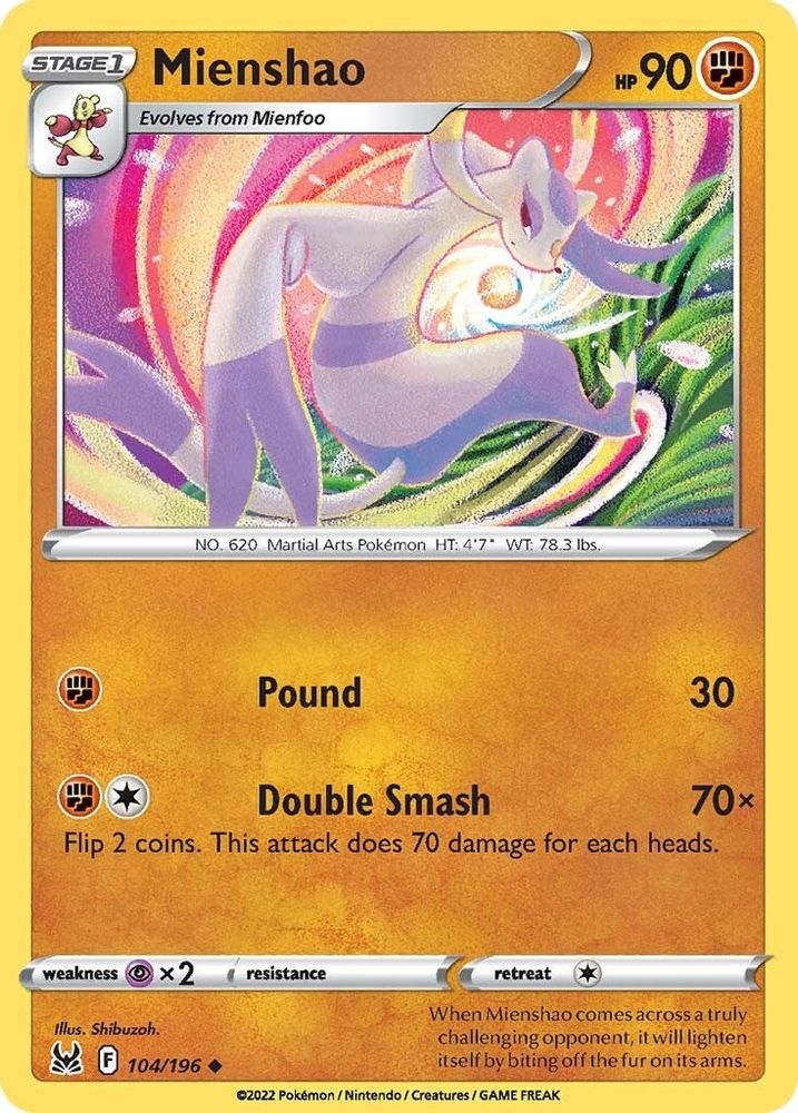 Mienshao 104  SWSH11 Lost Origin - Uncommon