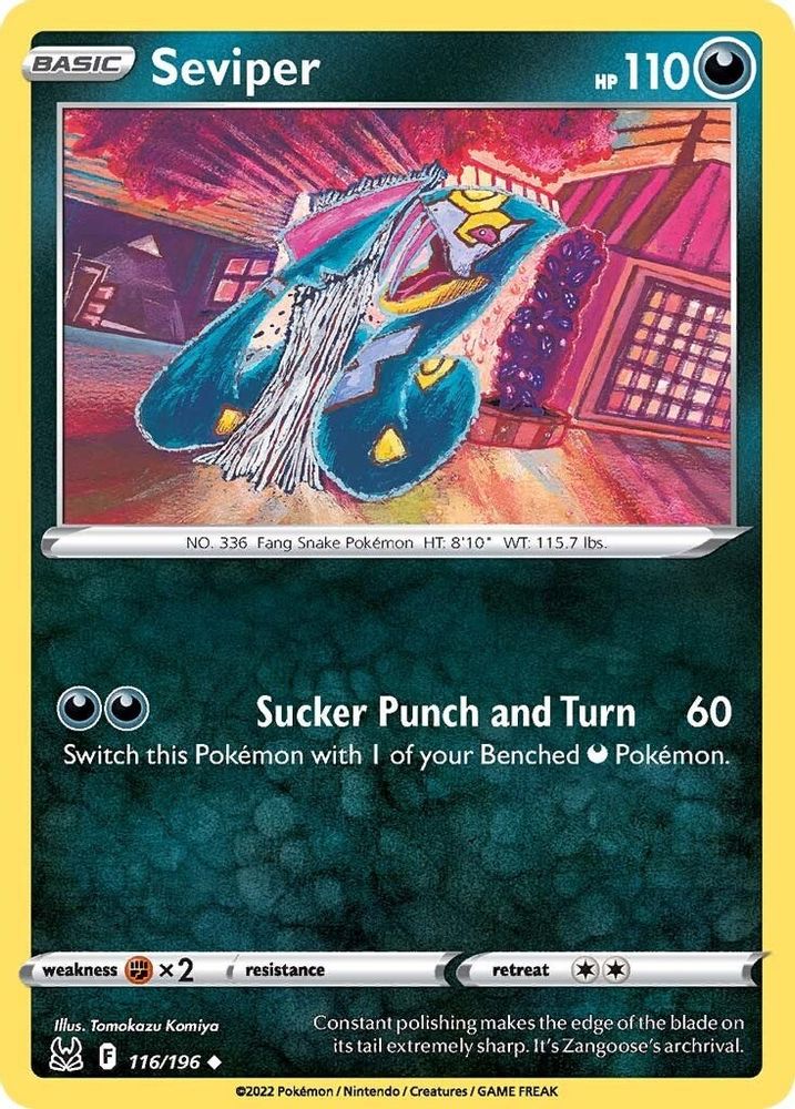 Seviper 116  SWSH11 Lost Origin - Uncommon
