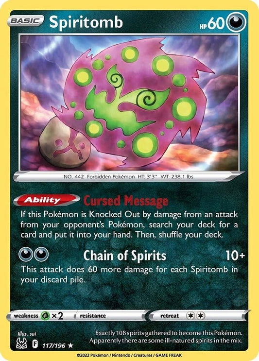 Spiritomb 117  - Reverse Holofoil SWSH11 Lost Origin - Rare