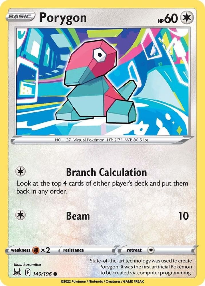 Porygon 140  SWSH11 Lost Origin - Common