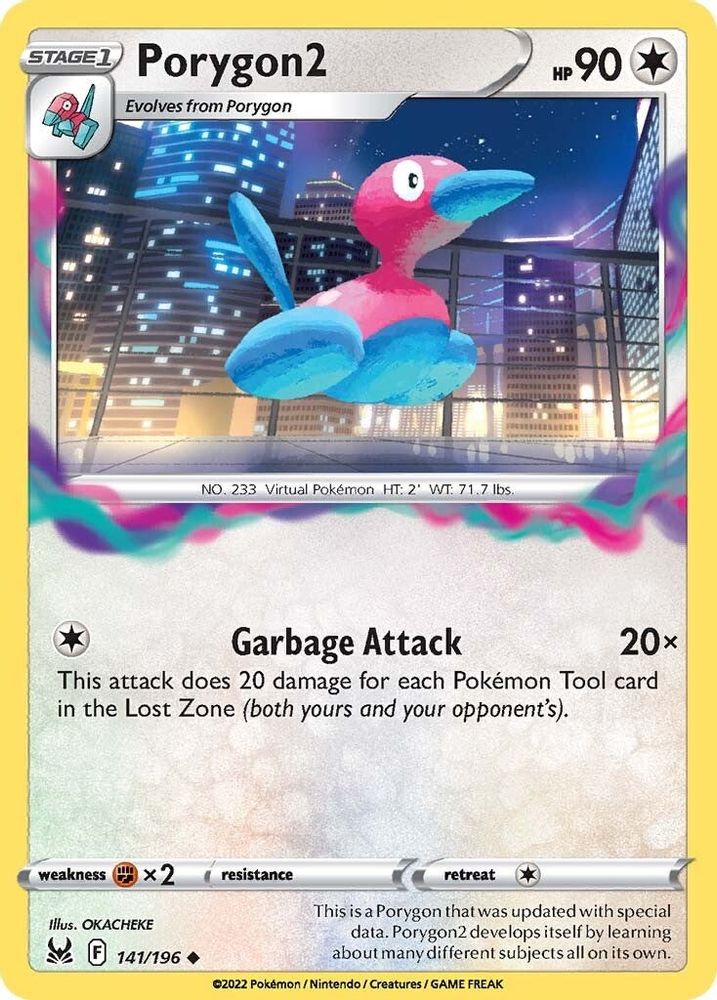 Porygon2 141  - Reverse Holofoil SWSH11 Lost Origin - Uncommon