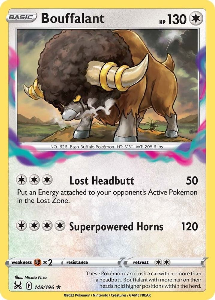 Bouffalant 148  - Reverse Holofoil SWSH11 Lost Origin - Rare