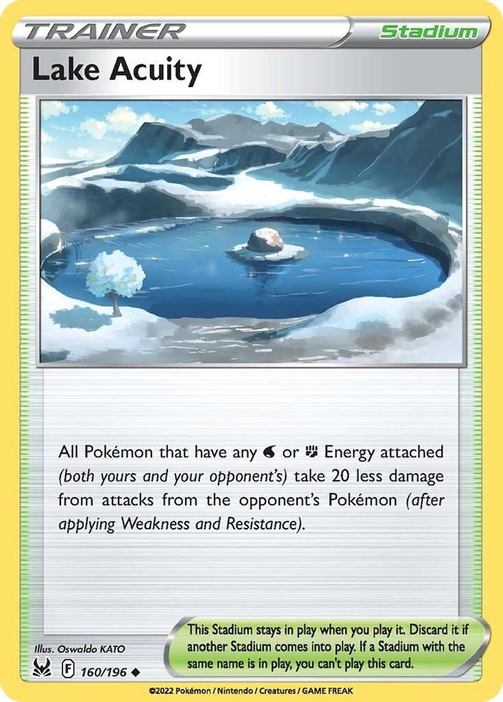 Lake Acuity 160  - Reverse Holofoil SWSH11 Lost Origin - Uncommon