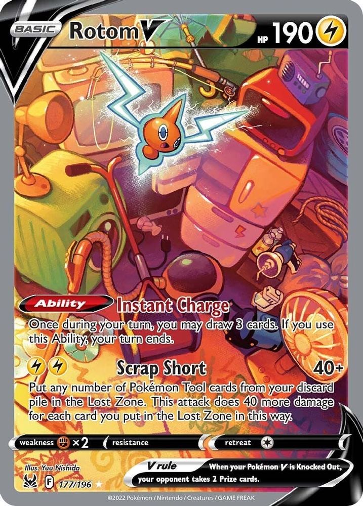 Rotom V (Alternate Full Art) 177  - Holofoil SWSH11 Lost Origin - Ultra Rare