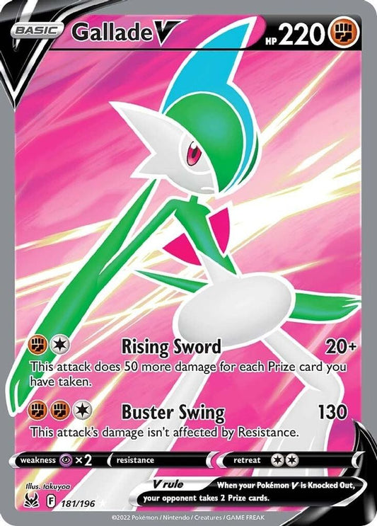 Gallade V (Full Art) 181  - Holofoil SWSH11 Lost Origin - Ultra Rare