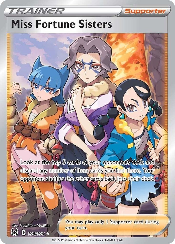 Miss Fortune Sisters (Full Art) 194  - Holofoil SWSH11 Lost Origin - Ultra Rare